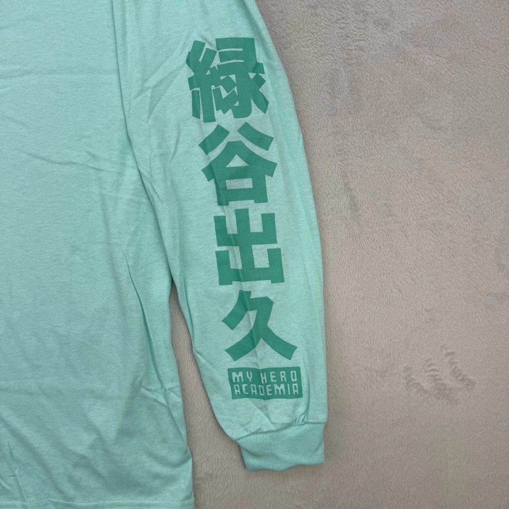 My Hero Academia Shirt Unisex Large Deku Long Sleeve T Shirt Green Funimation‎ - Picture 3 of 10